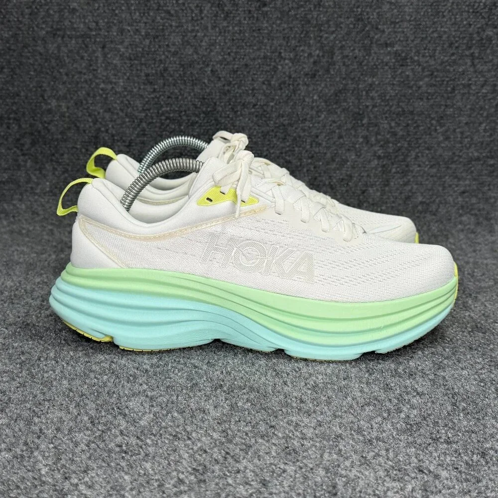 Hoka Bondi 8 Running Shoes Womens 9.5 Sunlit Ocean Athletic Run Training Sneaker